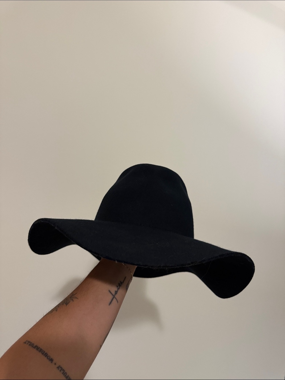 Biltmore for Madewell Wide Brim Felt Floppy Hat - Black